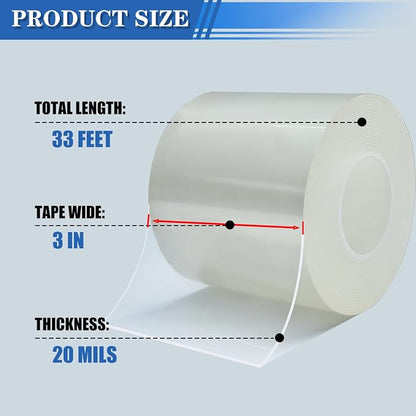 Window Weather Sealing Tape 3 in x 33 FT Weather Stripping Weatherproof Draft - Image 2