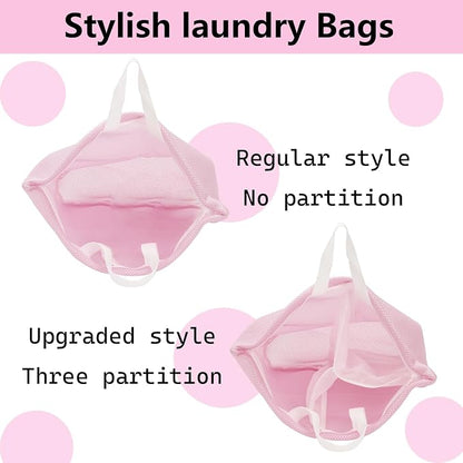 laundry bag with handles mesh laundry bags washing machine laundry totes travel - Image 6