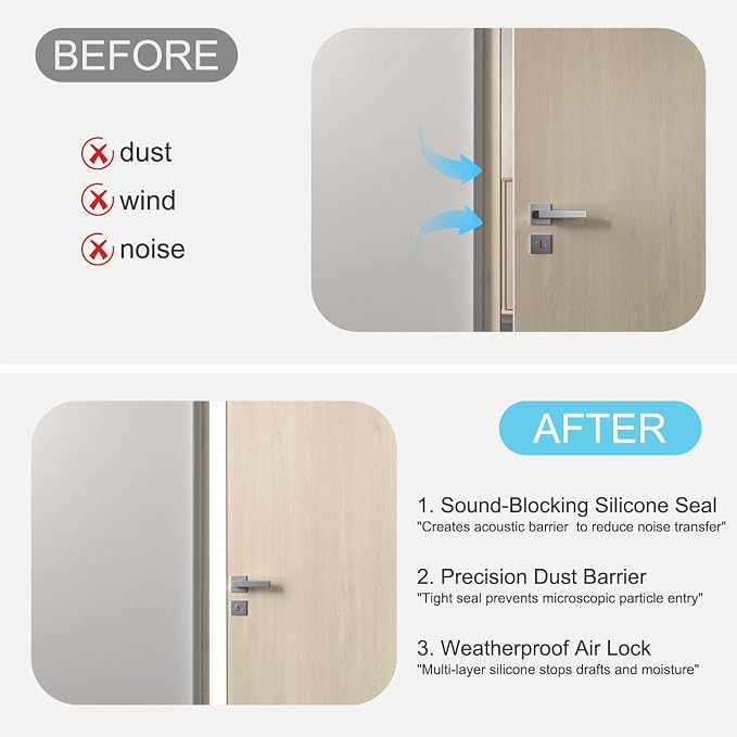 Heavy-Duty 36 ft x 3 in Weather Stripping, Extra Thick 2mm Door Draft Stopper - Image 4