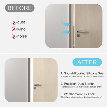 Heavy-Duty 20 ft x 1 in Weather Stripping, Door Draft Stopper Silicone Seal - Image 4
