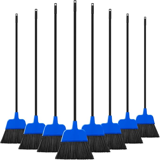 8 Pcs Outdoor Broom for Floor Cleaning 54 Inch Commercial Heavy Duty Broom Long by Didaey