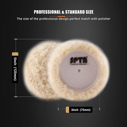 SPTA Wool Polishing Pad, Car Body Repair Buffing - Image 2