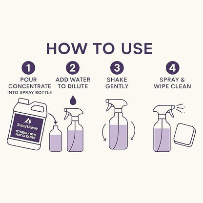SwaytAway Fitness Mat Cleaner Concentrate – 32oz Lavender Essential Oil Formula - Image 5