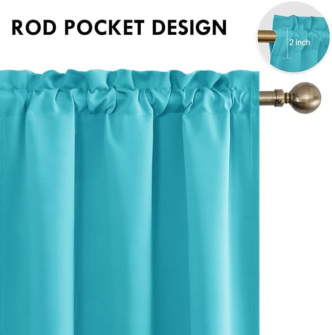 DWCN Blackout Curtains Room Darkening Thermal Insulated Bedroom Curtains Window - Image 4