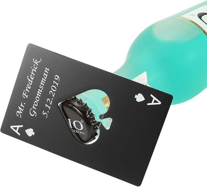 Personalized Custom Bottle Opener, Yoption 5 Pcs Stainless Steel Credit Card - Image 4