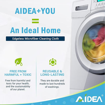 AIDEA Microfiber Cleaning Cloth 50PK, Dusting Cloth Drying Towel, All Purpose - Image 3