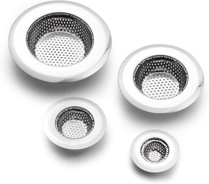 4 Pack Heavy Duty Stainless Steel Kitchen Sink Drain Strainer, Bathroom Hair - Image 9