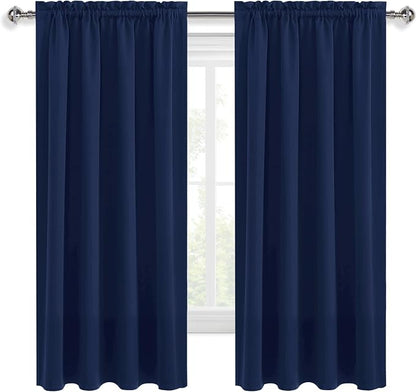DWCN Short Blackout Curtains for Bedroom 45 Inches Long 2 Panels Set, Solid - Image 9