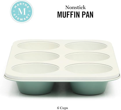 Martha Stewart Gallen 6 Cup Nonstick Carbon Steel Muffin and Cupcake Pan - Image 2