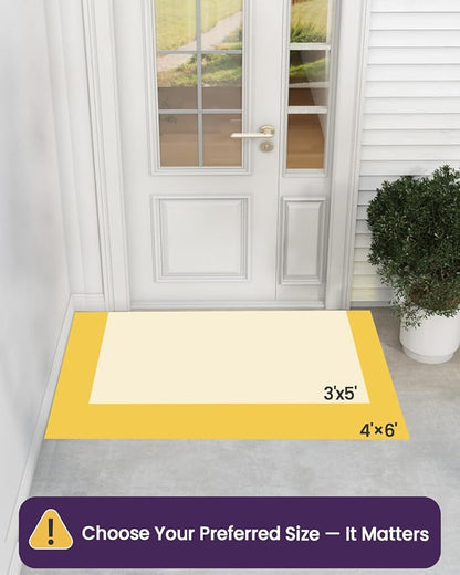 DEXI Front Door Mat Outside Entrance, Heavy Duty Non Slip Low Profile Doormat - Image 2
