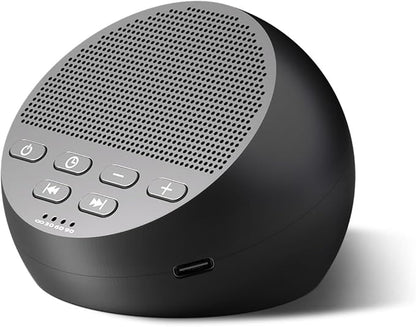 Sound Machine Portable Rechargeable White Noise Machine with 30 Soothing Sounds for Baby Kids Adults 32-Level Vol 4 Timer Brown Noise Sleep Sound Machine for Travel Office Privacy Home