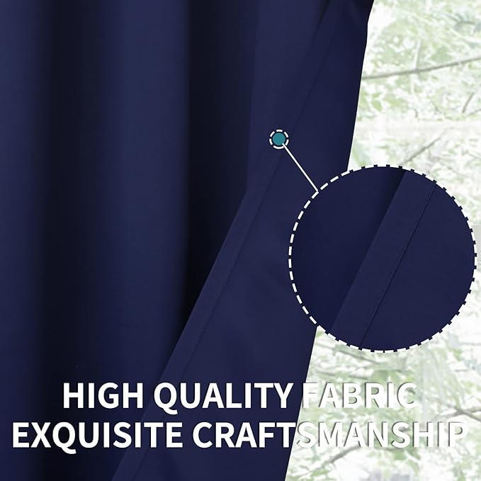 BGment Navy Blue Curtains 30 Inches Length - Image 6