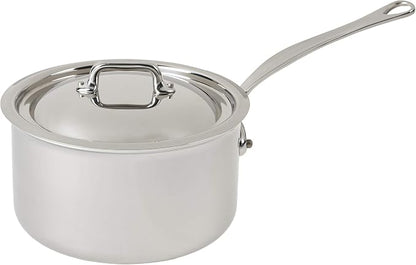 Mauviel M'Cook 5-Ply Polished Stainless Steel Sauce Pan - Image 3