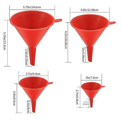 XhjzgcTec 8 Pcs Plastic Funnel Set, Oil Funnels - Image 2