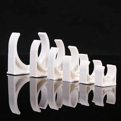 BVO 100 Pcs U-Shaped PVC Water 25mm Pipe Clamps, Suitable - Image 6