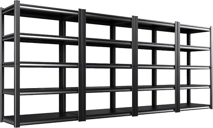 Set of 4 71"H Garage Shelving-2050LBS 5 Tier Storage Shelves, Adjustable Heavy by Unknown