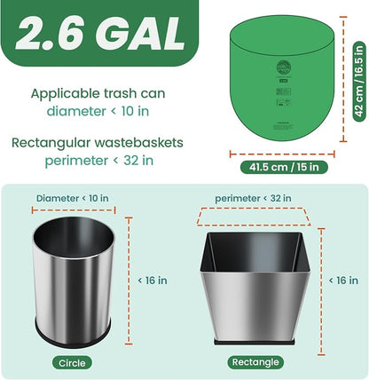 RAYTID Compostable trash Bags 2.6 Gallon Compost Bags - Image 3