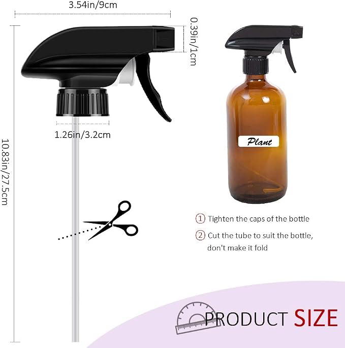 AMORIX 24PCS Trigger Sprayer Black Spray Top - Image 2