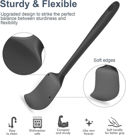 Silicone Spatula Set, 6 Pieces Food Grade Kitchen Utensils - Image 3