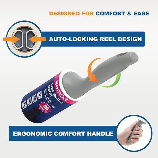 Extra Sticky Lint Roller for Pet Hair, Lint Rollers 600 Sheets, Pet Hair Remover - Image 2