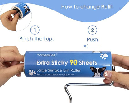 Extra Sticky Large Surface Lint Roller, 6.3'' Giant Lint Roller - Image 3
