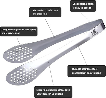 MSY BIGSUNNY 7inch Food Serving Tongs Stainless Steel Buffet Tongs - Image 2