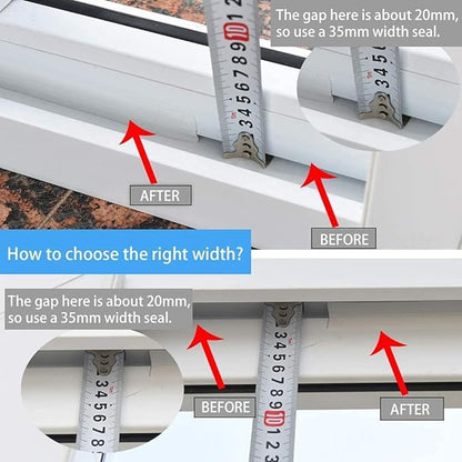 TAROSE Weather Stripping, 33 Feet, Transparent, Door Seal, Window Seal - Image 7