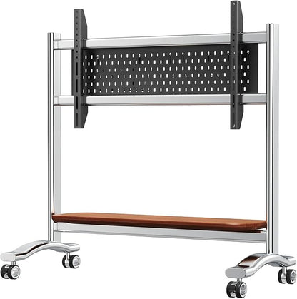 Stainless Steel Art Rolling TV Cart, Mobile TV Stand - Image 8