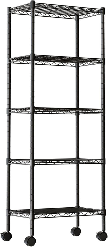 DUMOS 5-Tier Metal Wire Storage Shelves, Adjustable Standing Storage Rack Shelf by DumosLifestyle