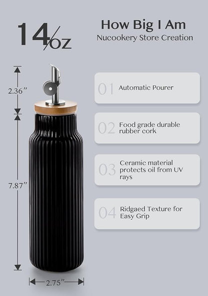 Nucookery Ceramic Olive Oil Dispenser Bottle - Image 2