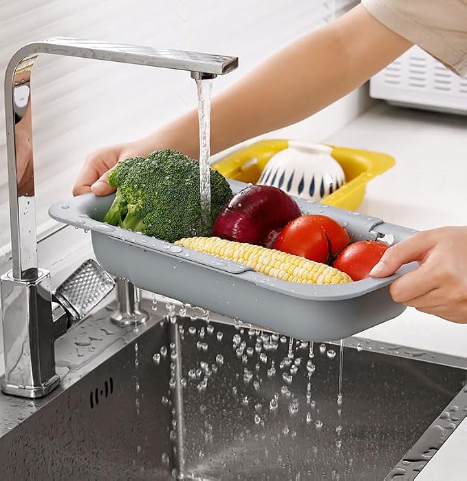 NIWWIN Collapsible Kitchen Colander Strainer, Expandable Over the Sink Colander - Image 8