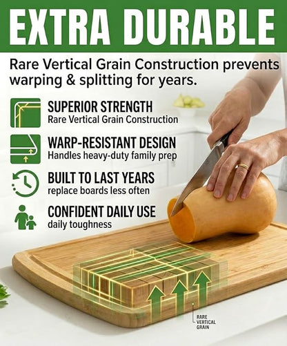 Greener Chef Luxury Bamboo Cutting Board - Image 3