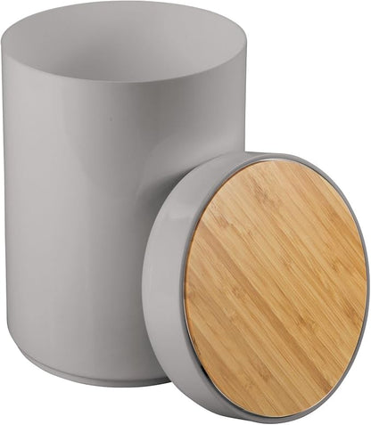 mDesign Plastic Round Trash Can Small Wastebasket - Image 7