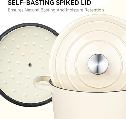Miereirl 6 Quart Enameled Dutch Oven Pot - Image 5