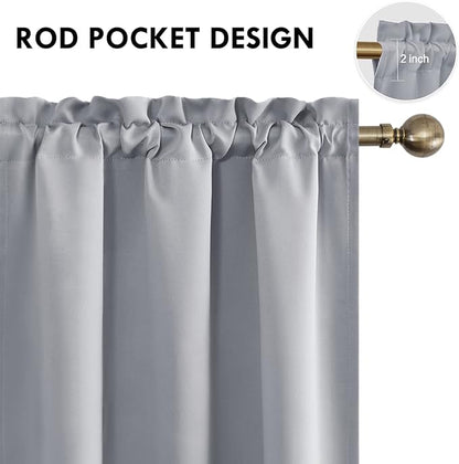 DWCN Blackout Curtains Room Darkening Thermal Insulated Bedroom Curtains Window - Image 4