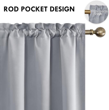 DWCN Blackout Curtains Room Darkening Thermal Insulated Bedroom Curtains Window - Image 4