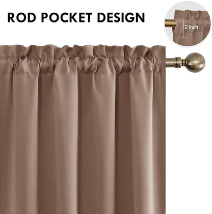 DWCN Blackout Curtains Room Darkening Thermal Insulated Bedroom Curtains Window - Image 4