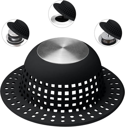 Shower Drain Hair Catcher, Bathtub Drain Cover Foldable Silicone Shower & Tub by SayGoodbyetoHairClogging