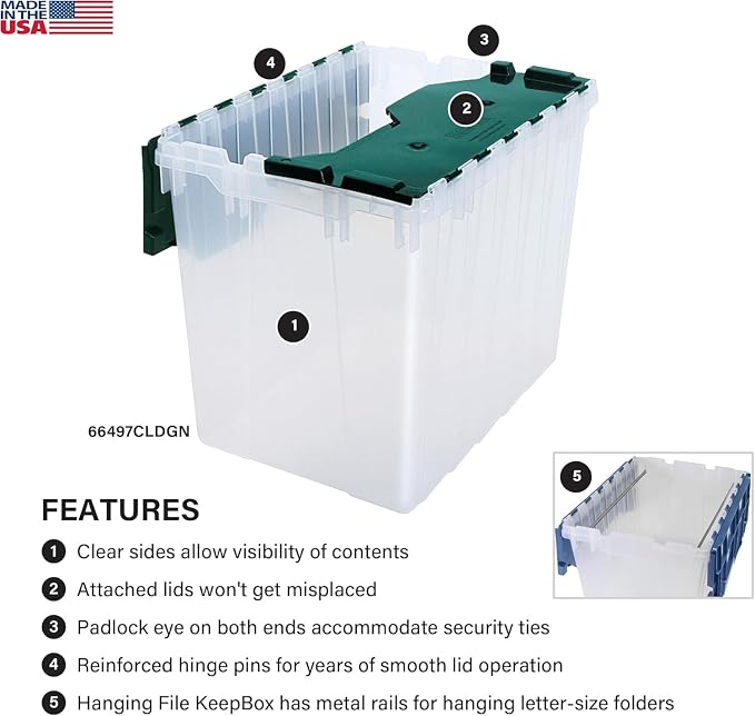 Akro-Mils KeepBox 18 Gallon Storage Container, Nesting and Stackable Plastic - Image 7