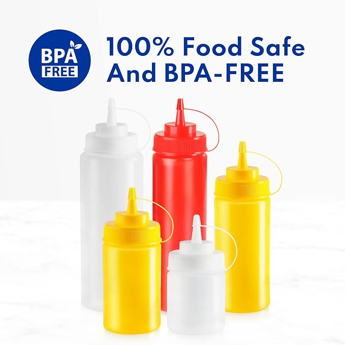 New Star Foodservice 26238 Squeeze Bottles, Wide Mouth, 24 oz - Image 8
