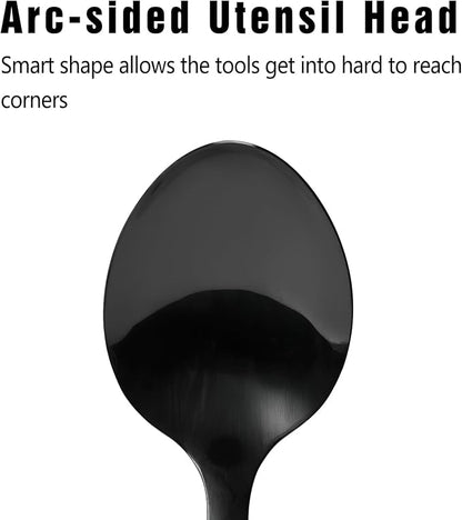 304 Stainless Steel Cooking Spoon, 14 Inch Solid Basting Spoon - Image 3