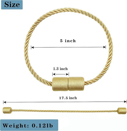 2 Pack Strong Magnetic Curtain Tiebacks Outdoor Elegant Decorative Tie Backs - Image 3