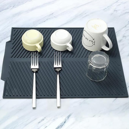 Silicone Dish Draining Mat, Eco Friendly Dish Drying Mat Kitchen Counter - Image 2