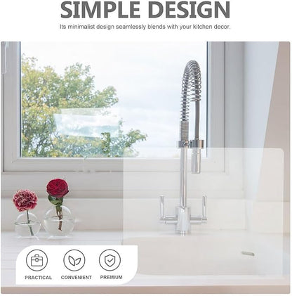 PRETYZOOM Acrylic Kitchen Sink Splash Guard 13.77 X 8.26 Inch Clear Water - Image 3