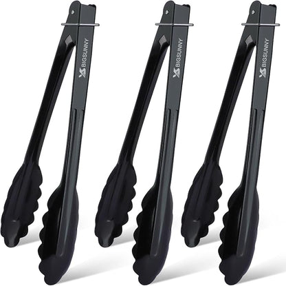 MSY BIGSUNNY 9 Inch Kitchen Food Tongs, Buffet Tongs, Serving Tongs by MSYBIGSUNNY