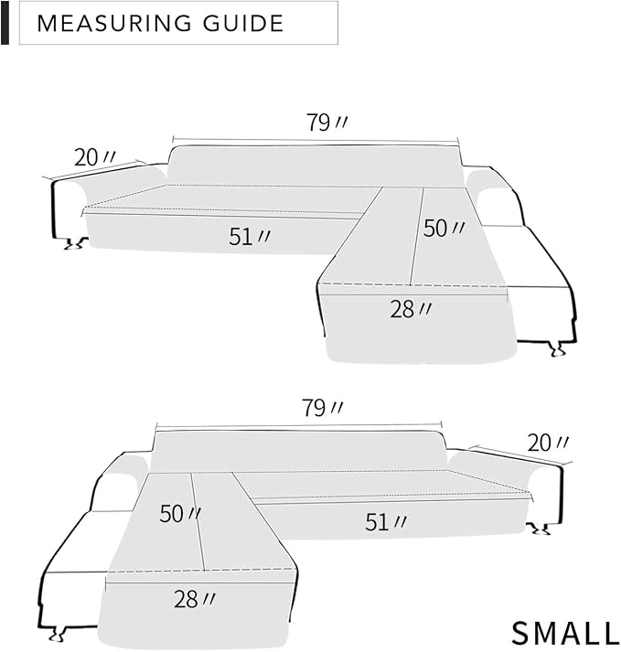 Easy-Going Sofa Slipcover L Shape Sofa Cover Sectional Couch Cover Chaise Cover - Image 7