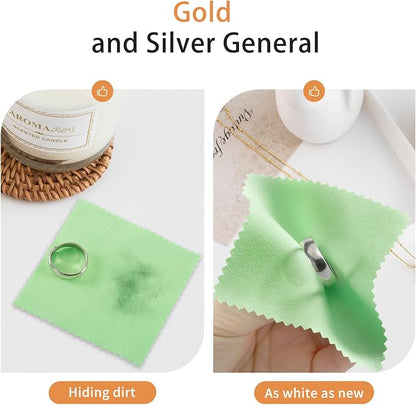 CATIFLIN 100pcs Jewelry Cleaning Cloth, Small Jewelry Polishing Cloth - Image 4