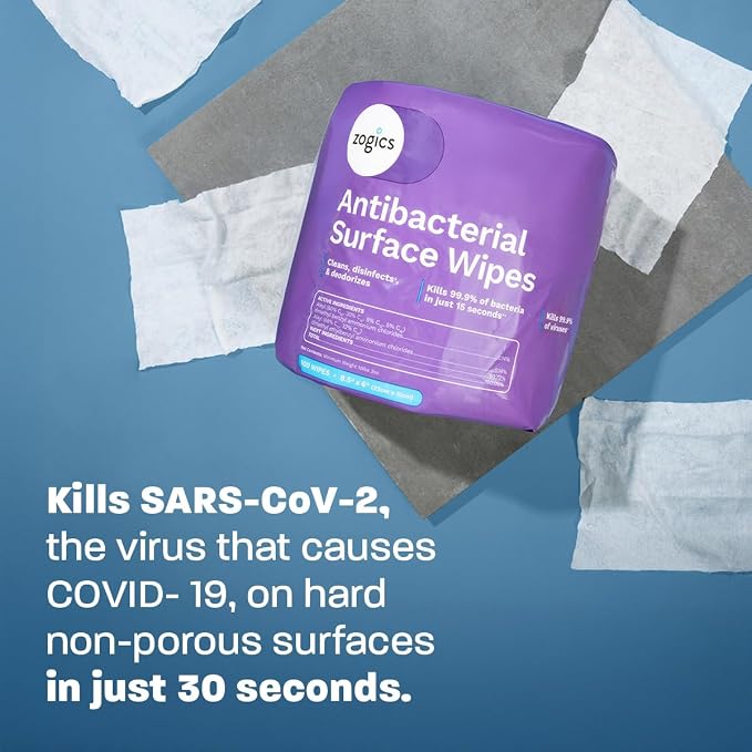 Zogics Antibacterial Disinfecting Wipes – - Image 3