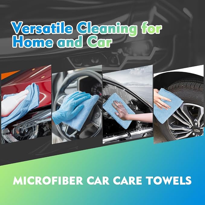 HOMEXCEL Microfiber Cleaning Cloth 20 Pack 11.5 x 11.5 inch Microfiber Towels - Image 4