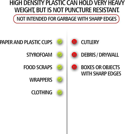 Aluf Plastics High Density Trash Bags, 55 Gallon, 17 Micron, - Image 3